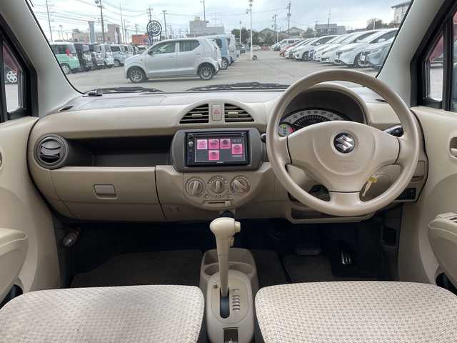 スズキ アルト F 富山県 2011(平23)年 10.6万km マルーンブラウンパール 社外メモリナビ/【CD/FM/AM/AUX/ワンセグTV】/バックカメラ/純正フロアマット/社外13インチアルミホイール/ハロゲンヘッドライト/保証書・記録簿/取扱説明書/リモコンキー×１