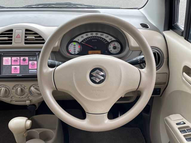 スズキ アルト F 富山県 2011(平23)年 10.6万km マルーンブラウンパール 社外メモリナビ/【CD/FM/AM/AUX/ワンセグTV】/バックカメラ/純正フロアマット/社外13インチアルミホイール/ハロゲンヘッドライト/保証書・記録簿/取扱説明書/リモコンキー×１