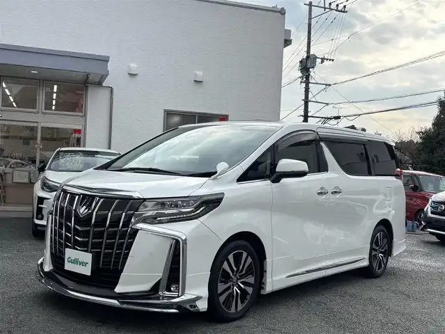 トヨタ アルファード S Cパッケージ 熊本県 2020(令2)年 4.9万km ホワイトパールクリスタルシャイン モデリスタエアロ/サンルーフ/純正ディスプレイオーディオナビ機能付き/【フルセグTV/Bluetooth再生/DVDデッキ】/バックカメラ/純正フリップダウンモニター/レーダークルーズコントロール/プリクラッシュセーフティ/レーントレーシングアシスト/クリアランスソナー/ロードサインアシスト/パーキングサホートブレーキ/純正18インチAW/オートハイビーム/LEDオートライト/フォグライト/ビルトインETC/ドライブレコーダー（F.R）/ビルトインETC/取扱説明書/保証書