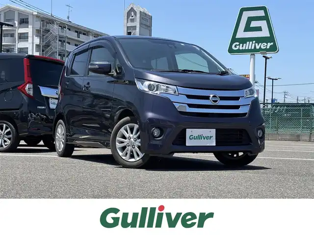 日産 デイズ HWS X Vセレ +SeftyⅡ 大分県 2015(平27)年 6.2万km プレミアムパープルP ワンオーナー車　/純正ナビ　/フルセグ　/ＵＳＢ／ＡＵＸ入力端子　/全周囲カメラ　/ベンチシート　/純正フロアマット　/純正アルミホイール　/衝突被害軽減ブレーキ　/横滑り防止装置　/Ｗエアバッグ　/アイドリングストップ/保証書　/取扱説明書