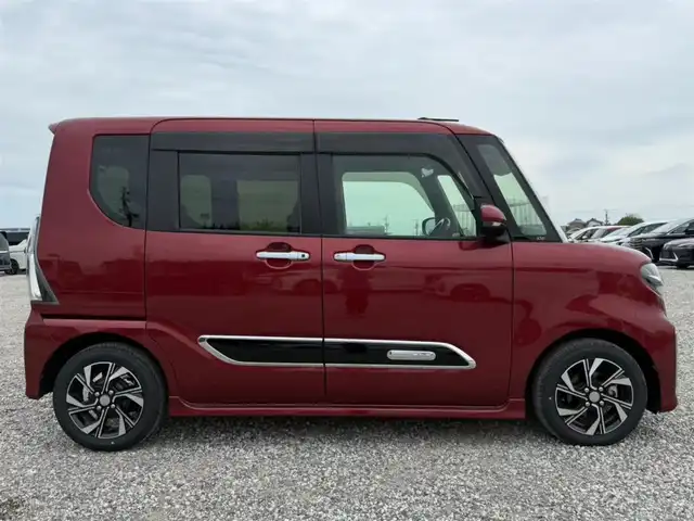ダイハツ タント カスタム X スタイルセレクション 香川県 2021(令3)年 1.3万km ファイアークォーツレッドM 〇社外ナビ/〇フルセグTV/〇パワースライドドア（両側）/〇バックカメラ/〇ビルトインETC/〇ドライブレコーダー/〇アイドリングストップ/〇スマートアシスト/〇LEDヘッドランプ/〇フォグランプ/〇オートライト/〇純正14インチアルミ/〇オートエアコン/〇合皮/ファブリックコンビシート/〇シートヒーター/〇USBソケット/〇キーフリーシステム/〇禁煙車