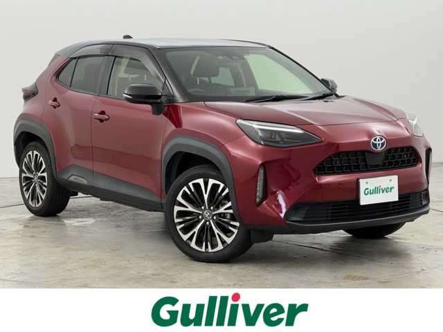 トヨタ ヤリスクロス ハイブリッド Z 千葉県 2021(令3)年 6.1万km ブラックマイカ/センシュアルレッドマイカ 純正DA／フルセグＴＶ　/バックカメラ　/ＥＴＣ　/レーダークルーズコントロール　/コーナーセンサー　/衝突軽減ブレーキ　/レーンキープ　/ＰＫＳＢ　/ハーフレザー　/シートヒーター　/パワーシート　/純正１８インチＡＷ