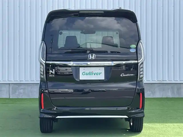 ホンダ Ｎ ＢＯＸ カスタム L ターボ 香川県 2021(令3)年 4.9万km クリスタルブラックパール 登録時走行距離；48629km/社外ナビ/バックカメラ/ETC/ドライブレコーダー/両側パワースライドドア/衝突被害軽減システム/レーンキープアシスト/クルーズコントロール/クリアランスソナー/パドルシフト/LEDヘッドライト/純正フロアマット/純正AW15インチ/革巻きステアリング/ステアリングスイッチ/シートヒーター/スマートキー