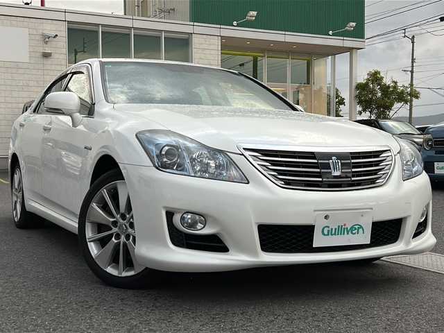 トヨタ クラウン ハイブリッド スタンダードパッケージ 香川県 2009(平21)年 7.7万km ホワイトパールクリスタルシャイン 純正ナビ（フルセグTV/CD/DVD/BT)/バックカメラ/サンルーフ/全席パワーシート/シートメモリー/オートライト/HIDヘッドライト/ビルトインETC