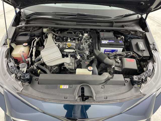 トヨタ カローラ スポーツ G Z 愛知県 2019(平31)年 4.9万km ブラッキッシュアゲハガラスフレーク 禁煙車/純正9インチナビ/（CD/DVD/Bluetooth/フルセグTV/USB/HDMI)/バックカメラ/TRDフルエアロ/プレミアムサウンド8chスピーカー/トヨタセーフティセンス/・プリクラッシュセーフティ/・レーントレーシングアシスト/・オートマチックハイビーム/・レーダークルーズコントロール/・リヤクロストラフィックアラート/・パーキングサポートブレーキ/・クリアランスソナー/・ブラインドスポットモニター/ヘッドアップディスプレイ/デジタルインナーミラー/ドライブレコーダー/ETC2.0/純正18インチアルミホイール/スマートキー/スペアキー1本/プッシュスタート/LEDヘッドライト/フロントフォグランプ/オートライト/純正フロアマット/横滑り防止装置/ステアリングスイッチ/電動格納ミラー