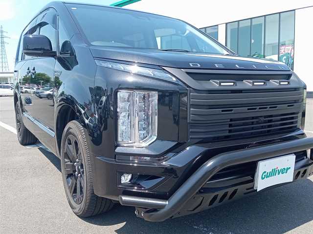 三菱 デリカＤ：５ シャモニー 福井県 2024(令6)年 1.4万km ブラックダイヤモンド ワンオーナー車/純正18インチAW/電動サイドステップ/電動リアゲート/４WD/後席用フリップダウンモニター/社外バンパー/ステアリングヒーター/パドルシフト/レーダークルーズコントロール/前後ドライブレコーダー/両側パワースライドドア/運転席パワーシート/衝突被害軽減システム/バックカメラ/アルパイン11インチメモリナビ/LEDヘッドライト/Fフォグ/レーンキープアシスト/横滑り防止装置/盗難防止装置/オートホールド/シートヒーター/ETC/カーテンエアバッグ