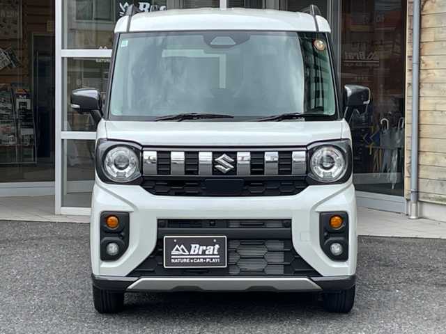 スズキ スペーシア ギア HYBRID XZターボ 福島県 2024(令6)年 0.1万km未満 ピュアホワイトP ４WDターボ/全方位モニター付メモリーナビゲーション/Applecarplay 対応/Androidauto　対応/スズキセーフティサポート/ヘッドアップディスプレイ/両側パワースライドドア/リヤサーキュレーター/リヤガラスサンシェード/ルーフレール/LEDヘッドライト/フォグランプ