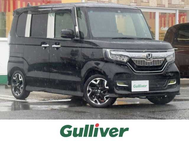ホンダ Ｎ ＢＯＸ カスタム G L ターボ ホンダセンシング 徳島県 2019(令1)年 3.1万km クリスタルブラックパール ・社外フローティングナビ　/　CD、DVD、フルセグTV、Bluetooth/・ビルトインETC/・バックカメラ/・社外フリップダウンモニタ/・ハーフレザーシート/・ターボ/・両側電動スライドドア/・社外ドライブレコーダ/・衝突軽減ブレーキ/・レーダークルーズコントロール/・レーンキープアシスト/・純正アルミホイール/・アイドリングストップ/・オートライト/・オートハイビーム/・純正フロアマット