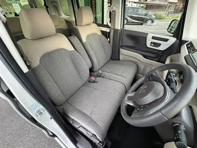 ホンダ Ｎ ＢＯＸ G L ターボ ホンダセンシング 愛媛県 2019(令1)年 4.3万km プラチナホワイトパール 純正ナビ（Bluetooth/メモリ/フルセグテレビ）/ETC/ホンダセンシング/前後ドライブレコーダー/両側電動スライドドア/シートヒーター/パドルシフト/ベンチシート/チップアップシート/社外フロアマット/カーテンエアバック/LEDオートヘッドライト