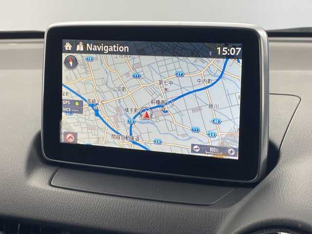 マツダ デミオ 13S ツーリング 群馬県 2016(平28)年 3.7万km チタニウムフラッシュマイカ 純正ナビ　フルセグＴＶ　ＣＤ／ＤＶＤプレーヤー　ＥＴＣ　衝突被害軽減ブレーキ　ＨＩＤヘッドライト　オートライト　シートヒーター　純正アルミホイール　ステアリングリモコン　スマートキー　禁煙車