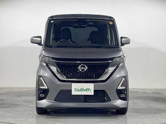 日産 ルークス HWS Gターボ プロパイロットED 広島県 2021(令3)年 3.3万km チタニウムグレーメタリック 禁煙/純正９型ナビ(MM320D-L)/アラウンドビューモニター/プロパイロット/ハンズフリー機能付両側パワースライドドア/ホールド機能付電動パーキングブレーキ/アダブティブヘッドライト/ドラレコ/ＥＴＣ/衝突軽減/レーンキープ/オートマチックハイビーム/踏み間違い防止/コーナーセンサー/ＬＥＤヘッドライト/フォグランプ/純正15インチアルミホイール(165/55/R15)/エアバッグ(運転席/助手/サイド/カーテン)