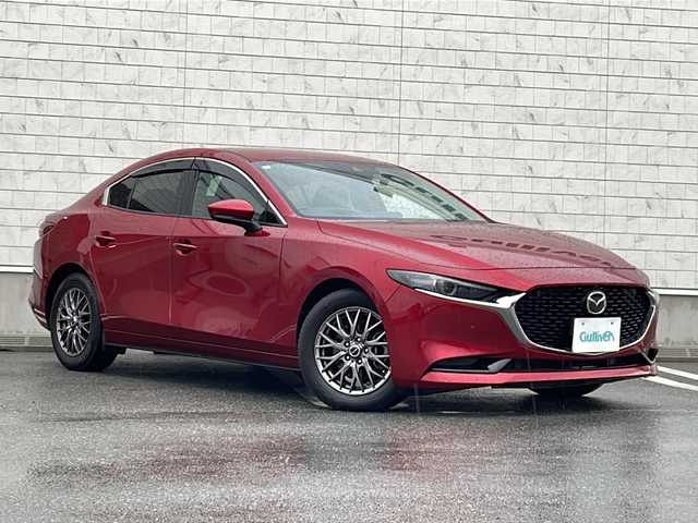 マツダ マツダ３セダン 20S Lパッケージ 山形県 2020(令2)年 5万km ソウルレッドクリスタルM i-ACTIVSENSE/・アドバンスト・スマート・シティ・ブレーキ・サポート/・AT誤発進抑制制御/・レーンキープ・アシスト・システム/・ブラインドスポットモニタリング/純正メモリナビ/（DVD/フルセグ/BT/HDMI/USB）/360°カメラ/純正ドライブレコーダー前後/ビルトインETC/パドルシフト/レーダークルーズコントロール/前後コーナーセンサー/レザーシート/シートヒーター/パワーシート/LEDヘッドライト/フォグランプ/純正フロアマット/スペアキー×1/プッシュスタート