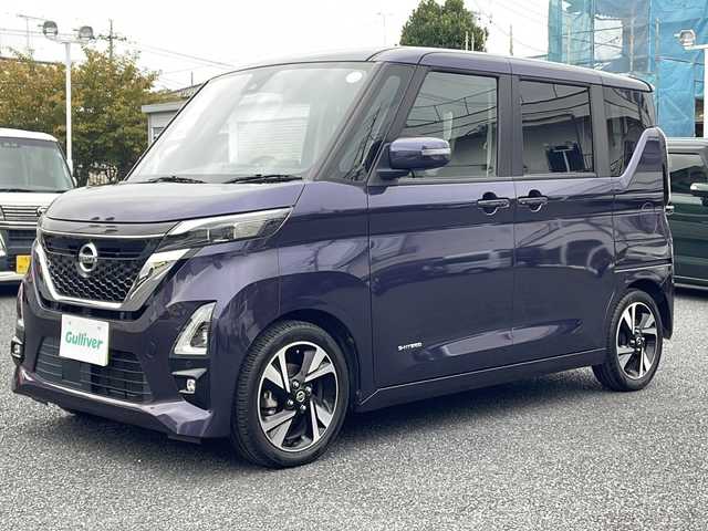 日産 ルークス HWS Gターボ プロパイロットED 東京都 2021(令3)年 4.8万km アメジストパープル プロパイロット/メモリナビ/アラウンドビューモニター/フルセグテレビ/両側パワースライドドア/プッシュスタート/LED/純正15インチAW