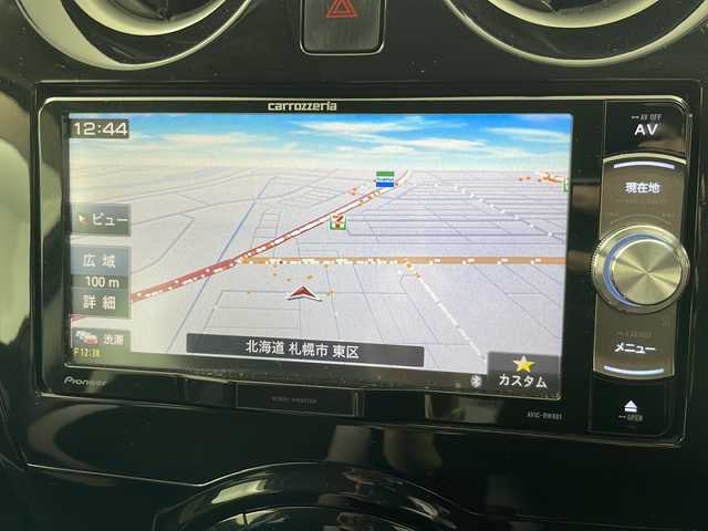 日産 ノート e－パワー X 道央・札幌 2018(平30)年 8.8万km インペリアルアンバーP ・４WD　　e-PoWER/・エマージェンシーブレーキ/・カロッツェリアナビ　（AVIC-RW801）/・DVD.CD.SD.Bluetooth/・フルセグTV/・バックカメラ/・純正エンジンスターター/・スマートキー/スペアーキー/・オートライト/・オートエアコン/・サマータイヤ積込み/・ETC