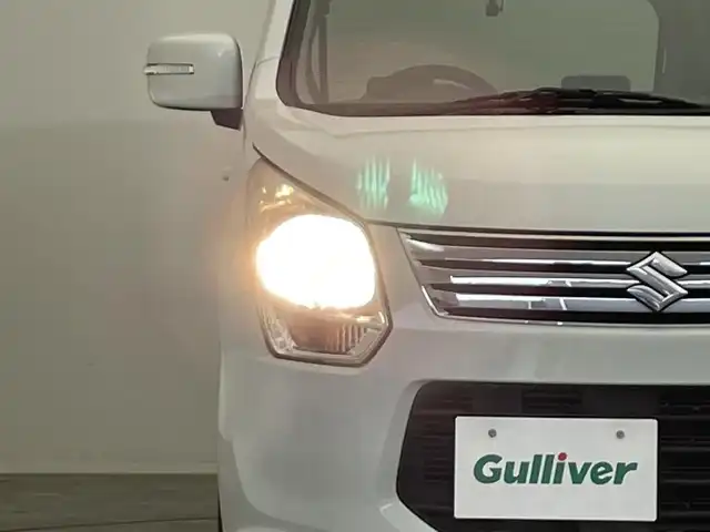 スズキ ワゴンＲ FX－LTD 滋賀県 2014(平26)年 7.8万km パールホワイト 禁煙車/社外オーディオ/（BT/AUX/CD/USB）/衝突軽減ブレーキ/アイドリングストップ/純正１４AW/ETC/前後ドラレコ/革巻ステアリング/ウィンカーミラー/プッシュスタート/スマートキー/Wエアバック/ABS