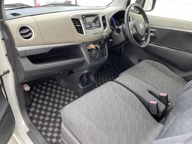 スズキ ワゴンＲ FX－LTD 滋賀県 2014(平26)年 7.8万km パールホワイト 禁煙車/社外オーディオ/（BT/AUX/CD/USB）/衝突軽減ブレーキ/アイドリングストップ/純正１４AW/ETC/前後ドラレコ/革巻ステアリング/ウィンカーミラー/プッシュスタート/スマートキー/Wエアバック/ABS