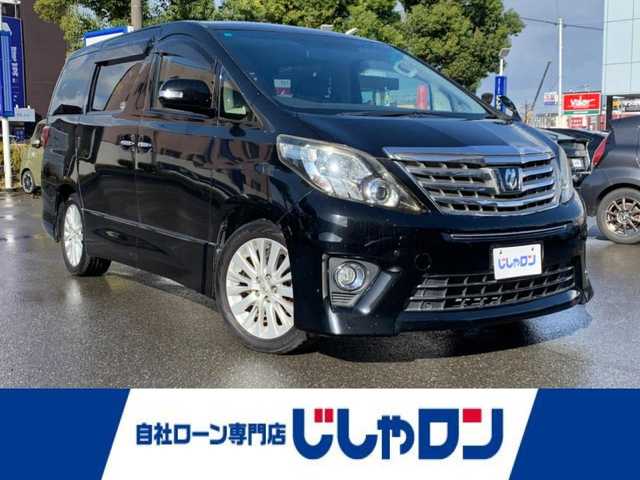 トヨタ アルファード 240S 福井県 2013(平25)年 13.6万km ブラック (株)IDOMが運営する【じしゃロン福井店】の自社ローン対象車両になります。こちらは現金ご利用時の価格です。/自社ローンご希望の方は別途その旨お申付け下さい。/純正ナビ（CD・DVD・BT接続可）/フルセグテレビ/バックカメラ/ビルトインETC/フリップダウンモニター/両側パワースライドドア/コーナーセンサー/HID