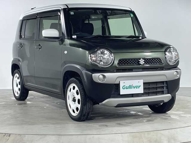 スズキ ハスラー G 福岡県 2019(令1)年 3.9万km クールカーキパールメタリック/ホワイト2トーンルーフ 純正メモリーナビゲーション/フルセグテレビ/バックカメラ/スマートキー/プッシュスタートエンジン/ベンチシート/シートヒーター/ドアバイザー/ステアリングスイッチ/ハロゲンライト/フロアマット