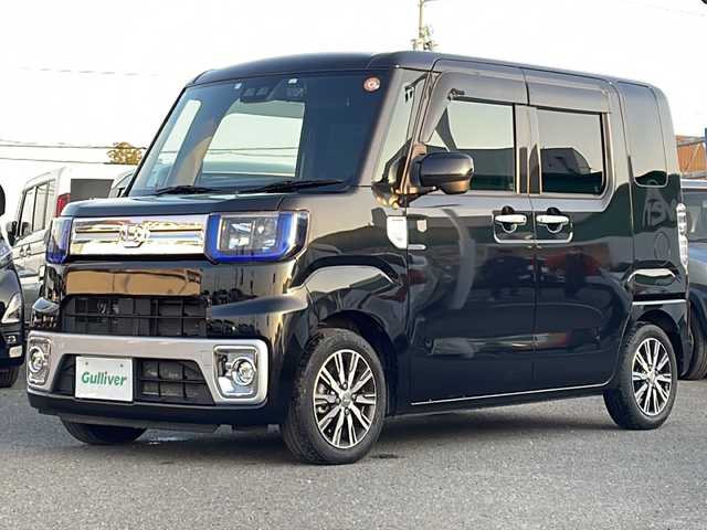 ダイハツ ウェイク G ターボ SA Ⅲ 徳島県 2021(令3)年 4.6万km ブラックマイカメタリック 純正8インチワイドナビ　NSZN-X66D-W1/(AM.FM.CD.DVD.BT.フルセグ)/前後ドラレコ/両側パワースライドドア/SAIII/・衝突回避支援ブレーキ機能（対車両・対歩行者）/・車線逸脱警報機能/・誤発進抑制制御機能（前方・後方/・先行車発進お知らせ機能/・オートハイビーム/LEDヘッドランプ/サイドエアバッグ/リアコーナーセンサー/ETC/TVキャンセラー