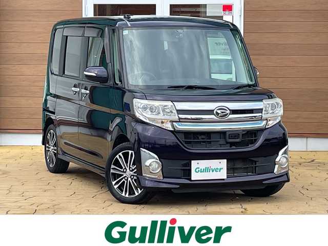 ダイハツ タント カスタム RS SA 宮崎県 2014(平26)年 6.9万km ナイトシャドーパープルクリスタルM 純正８インチナビ　純正フリップダウンモニター　バックカメラ　ＥＴＣ　ＬＥＤヘッドライト　両側パワースライドドア　アイドリングストップ　衝突軽減ブレーキ