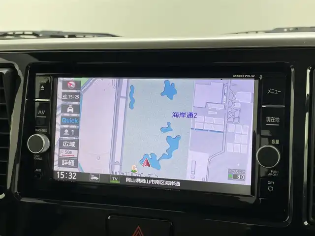 日産 デイズ ルークス HWS X Vセレクション 岡山県 2017(平29)年 7.1万km ホワイトパール 純正ナビ(MM317D-W)/【フルセグ/DVD/CD/AUX/Bluetooth/AM/FM】/エマージェンシーブレーキ/アラウンドビューモニター/踏み間違い防止/両側パワースライドドア/レーンキープアシスト/ＬＥＤヘッドライト/オートハイビーム/ＥＴＣ/ハーフレザー/純正フロアマット/純正アルミホイール/純正ドライブレコーダー(前方)/エンジンスタートボタン