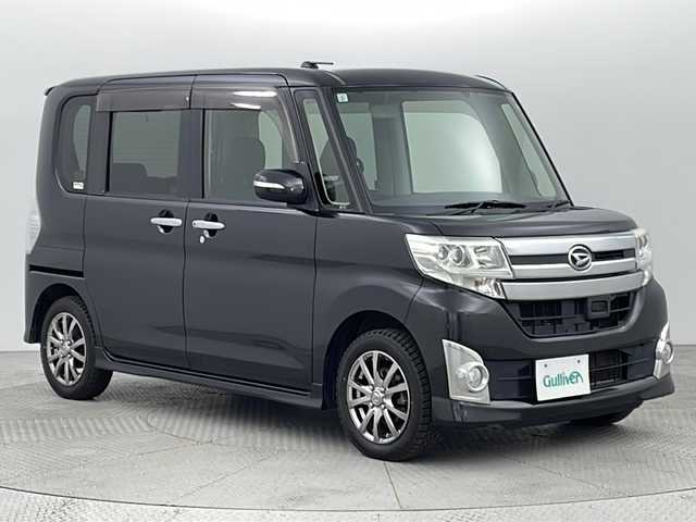 ダイハツ タント カスタム X SA 新潟県 2015(平27)年 6.6万km ブラックマイカメタリック ４WD/エンジンスターター/KENWOODナビ/　CD/DVD/BT/フルセグ/両側パワースライドドア/LEDオートライト/エンジンスターター/電格ミラー/ウィンカーミラー/純正AW付きサマータイヤ積み込み/フォグランプ/ミラクルオープンドア/スマートキー