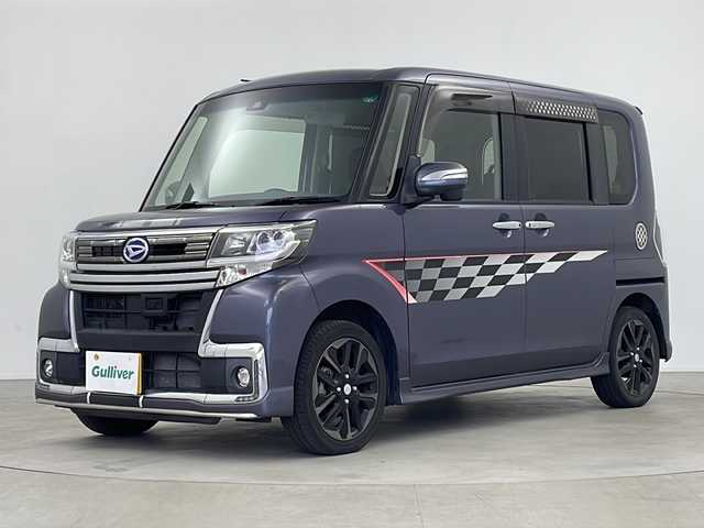 ダイハツ タント カスタム RS トップED SAⅡ 鹿児島県 2016(平28)年 7.6万km メテオライトグレーイリュージョナルP 純正ナビ【MKZK-W67D】/バックカメラ/両側パワースライドドア/ハーフレザーシート/ステアリングスイッチ/純正フロアマット/サンシェード/衝突被害軽減ブレーキ/保証書/後方コーナーセンサー/社外15インチアルミホイール