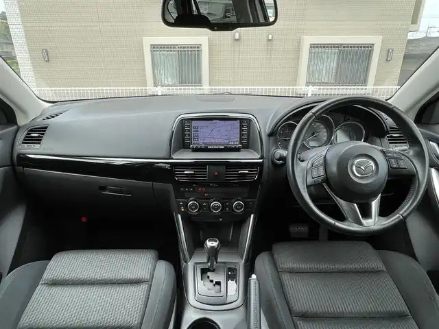 マツダ ＣＸ－５ XD 山口県 2013(平25)年 10.4万km クリスタルホワイトパールマイカ ワンオーナー/SDナビ フルセグTV CD DVD BT/バックカメラ/サイドカメラ(ムールミラー表示)/LEDオートヘッドライト/フォグライト/ブラインドスポットモニタ/19インチ アルミホイール/ステアリングリモコン/革巻きステアリング/クルーズコントロール/ETC/スマートキー 2個/保証書 取説 ナビ取説