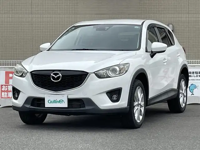 マツダ ＣＸ－５ XD 山口県 2013(平25)年 10.4万km クリスタルホワイトパールマイカ ワンオーナー/SDナビ フルセグTV CD DVD BT/バックカメラ/サイドカメラ(ムールミラー表示)/LEDオートヘッドライト/フォグライト/ブラインドスポットモニタ/19インチ アルミホイール/ステアリングリモコン/革巻きステアリング/クルーズコントロール/ETC/スマートキー 2個/保証書 取説 ナビ取説