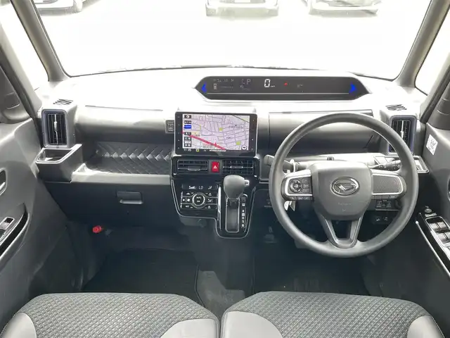 ダイハツ タント カスタム X 熊本県 2021(令3)年 4.1万km ブラックマイカメタリック 衝突軽減ブレーキ/レーンキープアシスト/プッシュスタート/純正ナビ/（CD・DVD・フルセグTV・BTオーディオ・SD）/全方位カメラ/純正フリップダウンモニター/ETC/ドライブレコーダー/純正14インチAW/両側パワースライドドア/ハーフレザーシート/前席シートヒーター/LEDヘッドライト/オートライト/フォグライト/前後コーナーセンサー/横滑り防止装置/ウィンカーミラー/純正フロアマット/純正ドアバイザー/新車保証書/取扱説明書/スマートスペアキー×1本