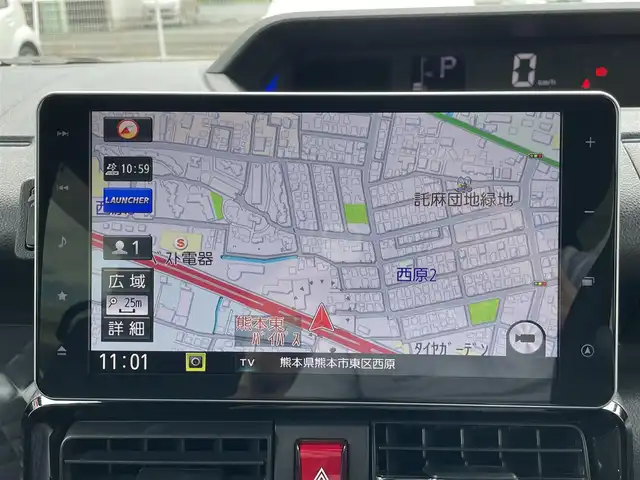 ダイハツ タント カスタム X 熊本県 2021(令3)年 4.1万km ブラックマイカメタリック 衝突軽減ブレーキ/レーンキープアシスト/プッシュスタート/純正ナビ/（CD・DVD・フルセグTV・BTオーディオ・SD）/全方位カメラ/純正フリップダウンモニター/ETC/ドライブレコーダー/純正14インチAW/両側パワースライドドア/ハーフレザーシート/前席シートヒーター/LEDヘッドライト/オートライト/フォグライト/前後コーナーセンサー/横滑り防止装置/ウィンカーミラー/純正フロアマット/純正ドアバイザー/新車保証書/取扱説明書/スマートスペアキー×1本