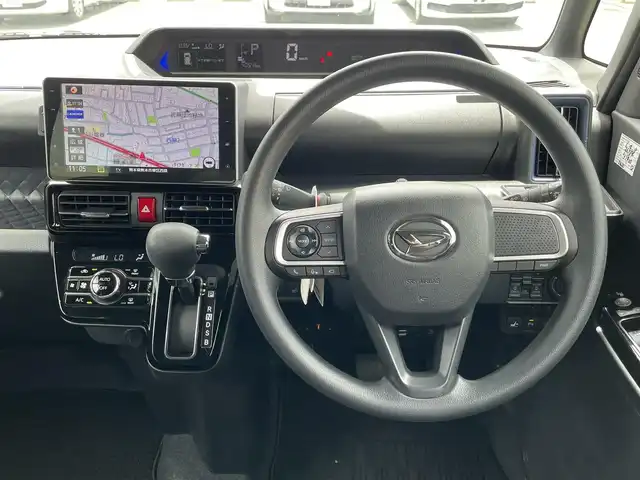 ダイハツ タント カスタム X 熊本県 2021(令3)年 4.1万km ブラックマイカメタリック 衝突軽減ブレーキ/レーンキープアシスト/プッシュスタート/純正ナビ/（CD・DVD・フルセグTV・BTオーディオ・SD）/全方位カメラ/純正フリップダウンモニター/ETC/ドライブレコーダー/純正14インチAW/両側パワースライドドア/ハーフレザーシート/前席シートヒーター/LEDヘッドライト/オートライト/フォグライト/前後コーナーセンサー/横滑り防止装置/ウィンカーミラー/純正フロアマット/純正ドアバイザー/新車保証書/取扱説明書/スマートスペアキー×1本