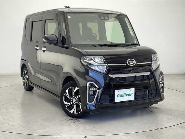 ダイハツ タント カスタム X 千葉県 2021(令3)年 4.1万km ブラックマイカメタリック 衝突被害軽減システム/レーンキープアシスト/コーナーセンサー（前後）/純正フリップダウンモニター/純正SDナビ(NSZN-Y71DS)/　（Bluetooth/CD/DVD/フルセグTV/USB）/車外カメラ/　（バック/全方位）/社外ETC/純正ドライブレコーダー（前後）/両側パワースライドドア/シートヒーター（D/N席）/純正フロアマット/アイドリングストップ/パワーステアリング/オートライト/LEDヘッドライト/純正14インチアルミホイール