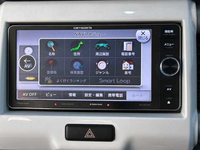 スズキ ハスラー X 茨城県 2014(平26)年 12.8万km 白 ワンオーナー/フリップダウンモニター/社外ナビ/AM/FM/フルセグTV/BT/iPod/バックカメラ/横滑り防止装置/盗難防止装置/衝突被害軽減システム/HIDオートライト/シートヒーター/純正14インチアルミホイール/ダウンヒルアシストコントロール/アイドリングストップ/プッシュスタート/スマートキー/ETC