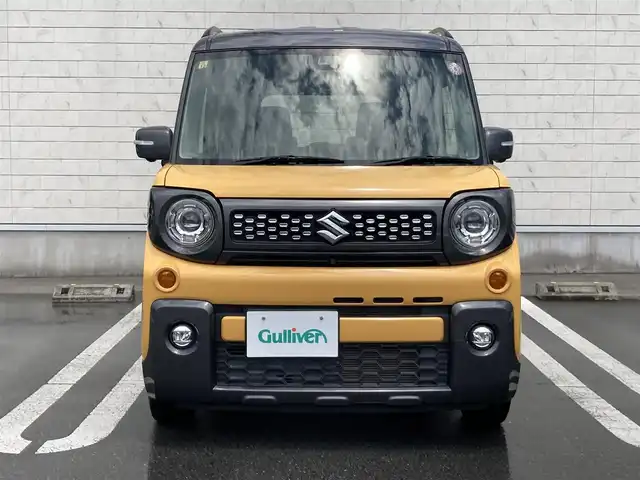 スズキ スペーシア ギア HYBRID XZ 静岡県 2018(平30)年 2万km アクティブイエロー/ガンメタリック2トーン 純正ナビ/フルセグTV/全方位モニター/バックカメラ/パワースライドドア（両側）/セーフティサポート/・デュアルセンサーブレーキサポート/・車線逸脱警報機能/・先行車発進お知らせ機能/LEDヘッドランプ/純正14インチアルミ/フォグランプ/オートライト/シートヒーター/革巻きステアリング/ステアリングスイッチ/キーレスプッシュスタート/オートエアコン/ルーフレール/パーソナルテーブル/禁煙車