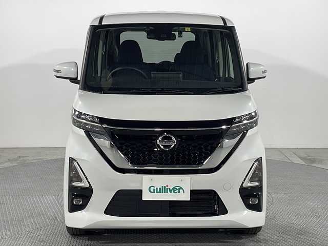 日産 ルークス ハイウェイスター Gターボ 広島県 2022(令4)年 3.4万km ホワイトパール 禁煙車/純正９型ナビ/アラウンドビューモニター/ＥＴＣ/ドラレコ/オートマチックハイビーム/衝突軽減/レーンキープ/ＬＥＤヘッドライト/ステアリングスイッチ/ヘッドライトレベライザー/セーフティシールドスイッチ/純正15インチアルミホイール(165/55/R15)/エアバッグ(運転席/助手席/サイド/カーテン)