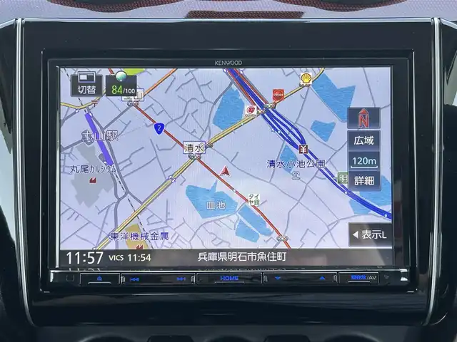 スズキ スイフト 兵庫県 2018(平30)年 4万km チャンピオンイエロー 社外8インチナビ（KENWOOD）/Bluetooth接続/フルセグ/全方位カメラ/社外ETC/シートヒーター/セーフティサポート/社外フロアマット/レーンキープアシスト/オートライト/横滑り防止装置/LEDヘッドライト