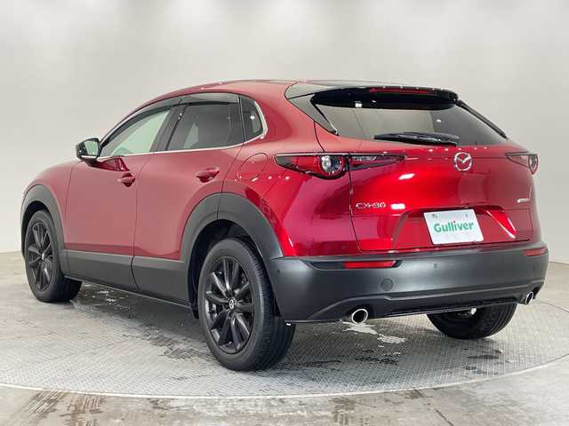 マツダ ＣＸ－３０ XD Lパッケージ 栃木県 2021(令3)年 3.2万km ソウルレッドクリスタルM 純正ナビ/(CD/DVD/フルセグTV/Bluetooth/USB/HDMI)/360°セーフティパッケージ/アラウンドビューモニター/禁煙車/ETC/全方位カメラ/純正アルミホイール/純正フロアマット/レーンキープアシスト/クルーズコントロール/白革シート/シートヒーター/パワーシート/パドルシフト/スーパーＵＶカットガラス（フロントドア）/ＩＲカットガラス（フロントガラス／フロントドア）/衝突軽減システム/盗難防止用装置/横滑り防止装置