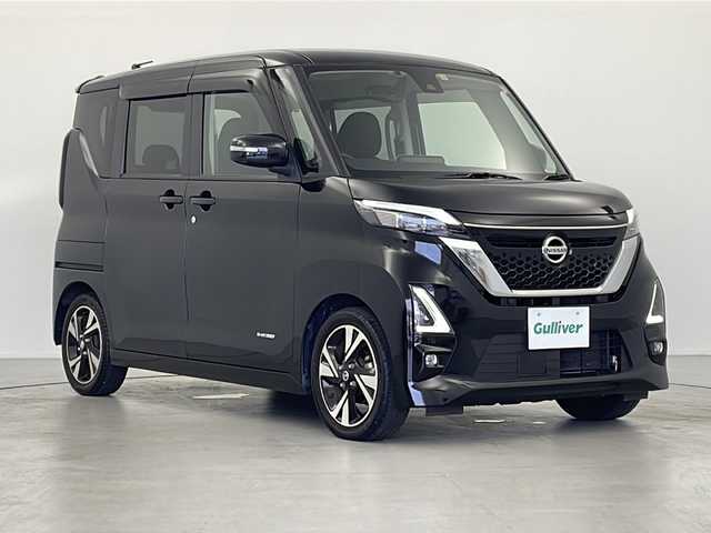 日産 ルークス HWS Gターボ プロパイロットED 岐阜県 2020(令2)年 5.8万km ブラック ・プロパイロット/・インテリジェントエマージェンシーブレーキ/・アダプティブLEDヘッドライトシステム/・踏み間違い衝突防止アシスト/・車線逸脱警報機能/・車線逸脱防止支援システム/・前方衝突予測警報/・ふらつき警報/・先行車発進お知らせ機能/・標識認識機能/・SOSコール/純正9インチナビ/フルセグTV/Bluetooth/CD/DVD/アラウンドビューモニター/両側パワースライドドア/スマートキー/プッシュスタート/革ステアリング/ステアリングスイッチ/LEDフォグランプ/純正アルミホイール/純正フロアマット/純正ドアバイザー/ETC