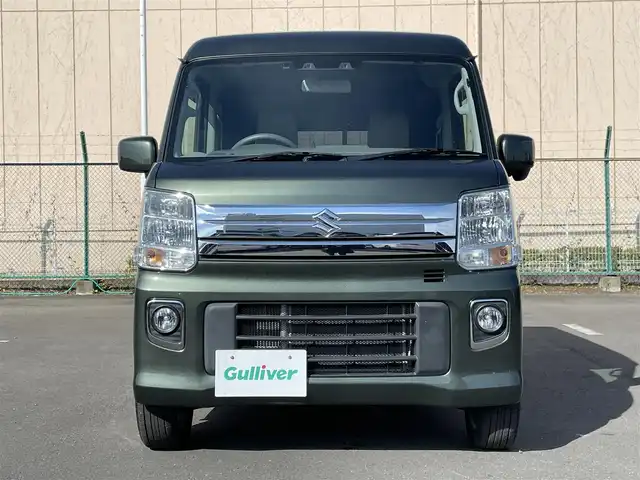 スズキ エブリィ ワゴン PZターボ ハイルーフ 東京都 2021(令3)年 2.9万km クールカーキPM ハイルーフ /社外メモリナビ＆フルセグ　/・BluetoothAudio/・SD/CD/DVD/AM/FM/片側パワースライドドア　/ＨＩＤヘッドライト　/セーフティサポート/（予防安全技術）/・デュアルカメラブレーキサポート/・誤発進抑制機能/・車線逸脱警報/・ふらつき警報/・先行車発進お知らせ機能/・後退時ブレーキサポート/・ヒルホールドコントロール/・パーキングセンサー　/アイドリングストップシステム　/前席シートヒーター　/ベージュファブリックシート　/プッシュエンジンスタート