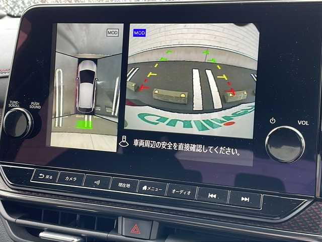 日産 オーラ ニスモ 山形県 2021(令3)年 1.8万km ガーネットレッド/スーパーブラック 2トーン 禁煙車/360°セーフティアシスト（全方位運転支援システム）/・プロパイロット/・エマージェンシーブレーキ/・標識検知機能/・車線逸脱警報（LDW）/・側方車両検知警報（BSW）/・後退時車両検知警報（RCTA）/・ふらつき警報（DA）/アラウンドビューモニター/インテリジェントパーキングアシスト（IPA）/フルエアロ/純正ナビ/（フルセグ/BT/HDMI/USB）/インテリジェントルームミラー/置くだけ充電/ビルトインETC/LEDヘッドライト/電動パーキングブレーキ/オートホールド/17インチ純正AW/純正フロアマット/スマートキー/プッシュスタート