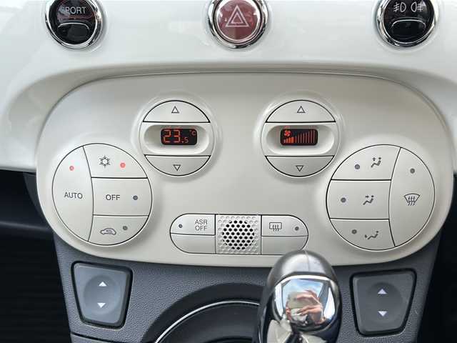 フィアット ５００Ｃ 1．4 16V ラウンジ 岐阜県 2010(平22)年 5.4万km 白 ガラスルーフ/純正オーディオ/社外デジタルインナーミラー/前後ドライブレコーダー/キーレス
