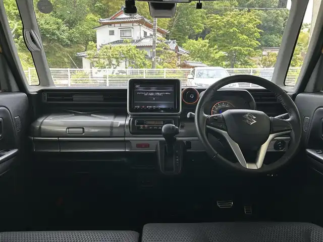 スズキ スペーシア ギア HYBRID XZ 福島県 2019(平31)年 3.4万km アクティブイエロー/ガンメタリック2トーン ・純正サイドデカール/・純正ナビ(CN-RZ843)/(DVD/CD/Bluetooth/ワンセグTV/SD)/・全方位モニター/・ETC/・前方ドライブレコーダー/・両側パワースライドドア/・デュアルセンサーブレーキサポート/・車線維持支援機能/・オートライト/・LEDヘッドライト/・シートヒーター/・ルーフレール/・スマートキー/・プッシュスタート/・純正14インチアルミホイール/・純正ゴムマット