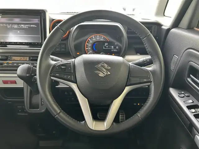 スズキ スペーシア ギア HYBRID XZ 福島県 2019(平31)年 3.4万km アクティブイエロー/ガンメタリック2トーン ・純正サイドデカール/・純正ナビ(CN-RZ843)/(DVD/CD/Bluetooth/ワンセグTV/SD)/・全方位モニター/・ETC/・前方ドライブレコーダー/・両側パワースライドドア/・デュアルセンサーブレーキサポート/・車線維持支援機能/・オートライト/・LEDヘッドライト/・シートヒーター/・ルーフレール/・スマートキー/・プッシュスタート/・純正14インチアルミホイール/・純正ゴムマット