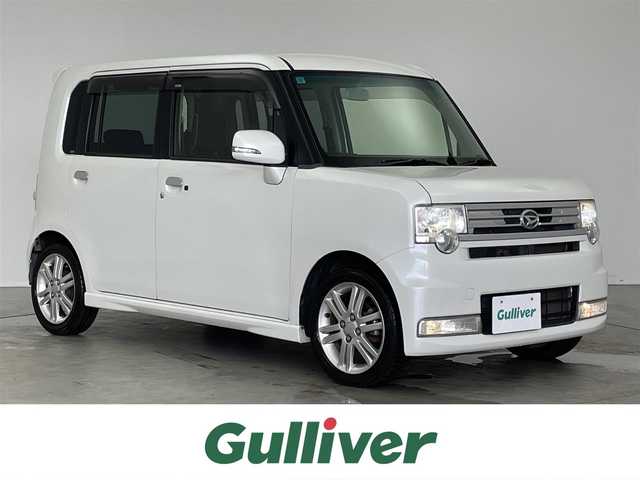 ダイハツ ムーヴ コンテ カスタム RS 埼玉県 2014(平26)年 9.5万km パールホワイトⅢ 純正ナビ　バックカメラ　キセノンヘッドライト　スマートキー　純正アルミホイール　純正フロアマット　ＵＳＢ　ＤＶＤ再生　地デジＴＶ　電動格納ミラー　オートエアコン　ターボ　革巻きステアリング