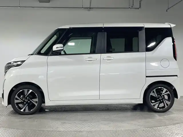 日産 ルークス ハイウェイスター Gターボ 神奈川県 2024(令6)年 0.1万km ホワイトパール 社外7インチナビ【MDV-S710】/(CD/DVD/Bluetooth/フルセグTV)/アラウンドビューモニター/両側パワースライドドア/コーナーセンサー/ビルトインETC/前後ドライブレコーダー/プロパイロット/防眩ミラー/アイドリングストップ/ライトレベライザー/ステアリングスイッチ/シートリフター/電格ミラー/ウィンカーミラー/LEDヘッドライト/フォグランプ/フロアマット/ドアバイザー/Wエアバッグ/ABS/スマートキー