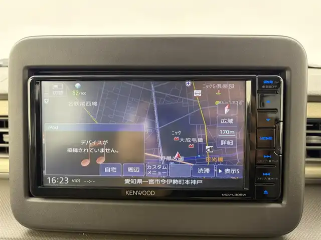 スズキ ラパン ＬＣ L 愛知県 2023(令5)年 0.2万km トラッドカーキメタリック 社外7インチナビ（KENWOOD）/バックカメラ/ワンセグTV/スズキセーフティセンス/衝突被害軽減システム/横滑り防止装置/コーナーセンサー/レーンキープアシスト/オートライト/LEDヘッドライト/シートヒーター/純正AW/純正フロアマット/ETC/プッシュスタート/スマートキー
