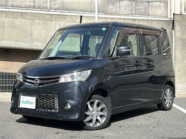 日産 ルークス ハイウェイスター ターボ 愛知県 2012(平24)年 3.2万km ブルーイッシュブラック 4WD/ワンオーナー/純正ナビ/フルセグTV・CD・DVD・ Bluetooth/両側パワースライドドア/スマートキー/プッシュスタート/HIDヘッドライト/フォグライト/ベンチシート/前方ドライブレコーダー/純正フロアマット/純正ドアバイザー/保証書/取扱説明書/スペアスマートキー