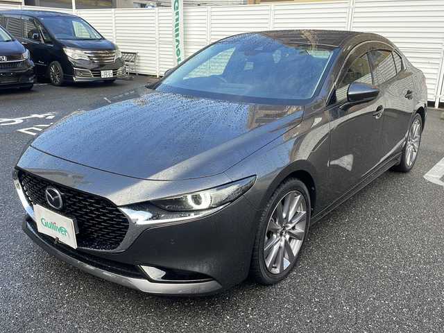 マツダ マツダ３セダン XD Lパッケージ 広島県 2019(令1)年 3.9万km マシーングレープレミアムM /登録時走行距離/　　　　　　　38317キロ/ワンオーナー/i-stop/純正ナビ/全方位モニター/地デジ/黒革シート/シートヒーター/ステアヒーター/クルーズコントロール/HUD/スペアキー×１/ビルトインETC/新車時整備手帳/　　【保証書】/取扱説明書/