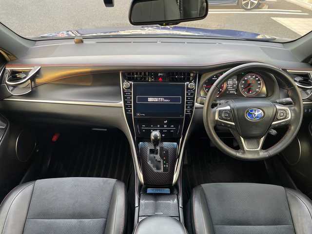 トヨタ ハリアー プログレス 茨城県 2017(平29)年 6.4万km ダークブルーマイカM 純正ナビ　/衝突軽減システム　/ＪＢＬサウンド　/全方位カメラ　/コーナーセンサー前後/ＥＴＣ２．０　/パワーバックドア　/ＬＥＤヘッドライト/パワーシート　/ハーフレザーシート/TRDフロントエアロ/純正ドライブレコーダー　/純正ＡＷ